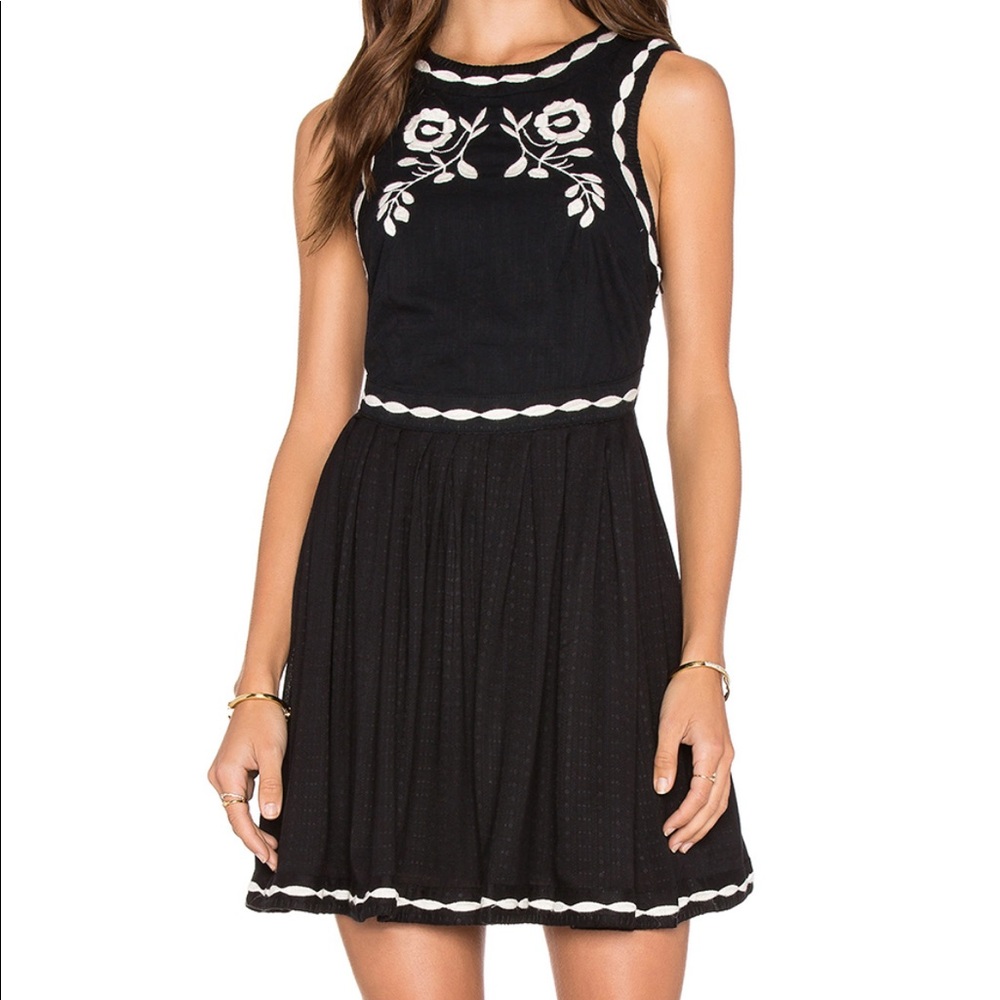 Free People Birds of a Feather Embroidered Dress